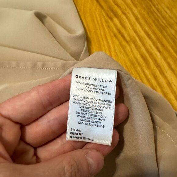 NWT GRACE WILLOW The Label Candence Beige Dress Women’s SZ 10 Australia - Picture 13 of 14